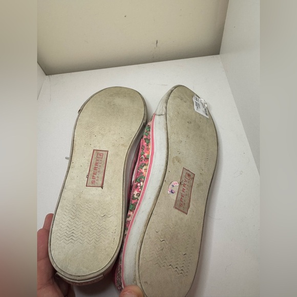 Sperry Shoes women’s size 7.5 Sequin Floral Pink Green - Picture 7 of 7